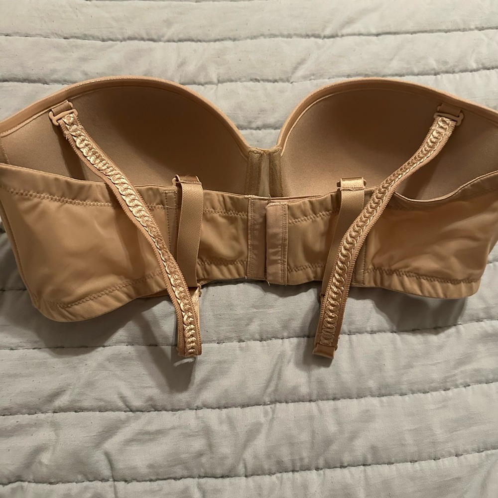 Women’s bra Le Mystere #7977 Bra 40D New Beige, Soiree Strapless - Picture 3 of 5